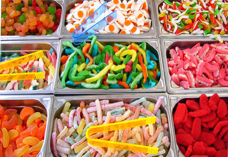 Verschiedene bunte Süßigkeiten